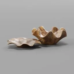 Wave-Edge Wooden Bowls