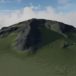 Detailed 3D model showcasing varied terrain textures ideal for Blender animation and CGI projects.