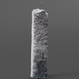 "3D scanned model reduced to 70K: Pillar concrete for Blender 3D. Featuring quixel textures and inspired by Louise Bourgeois, this concrete pillar adds a symbolic and grunge rock aesthetic to exterior designs. Perfect for architectural visualization projects."