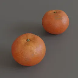 Highly detailed 3D scanned citrus fruit model, ideal for Blender rendering and CGI artwork.