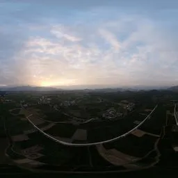 Cloudy sunset sky