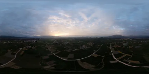 Cloudy sunset sky