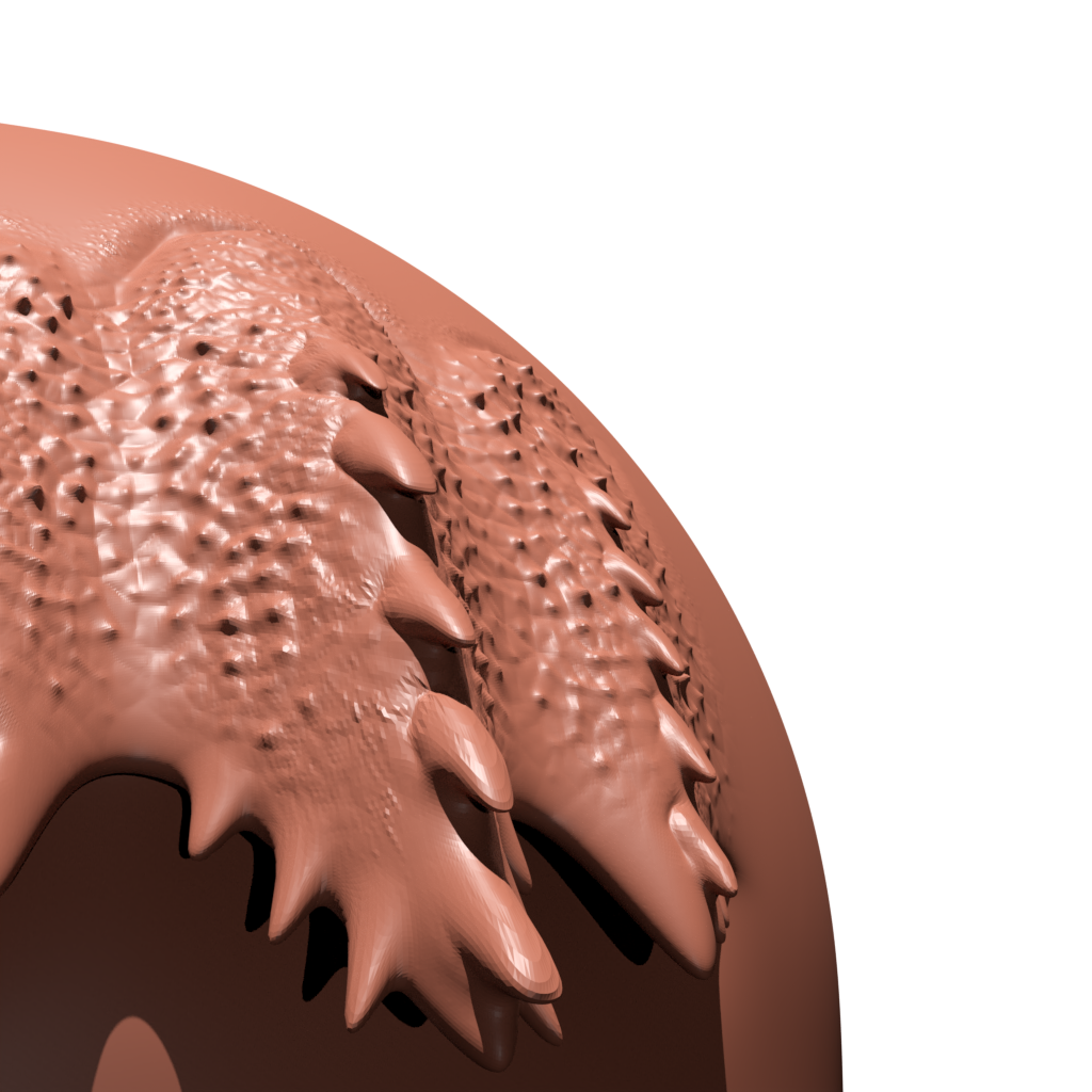 Horned Triple Scale Scales brushes BlenderKit