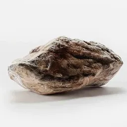 Highly detailed 3D beach rock model with realistic textures, compatible with Blender for rendering and animation.