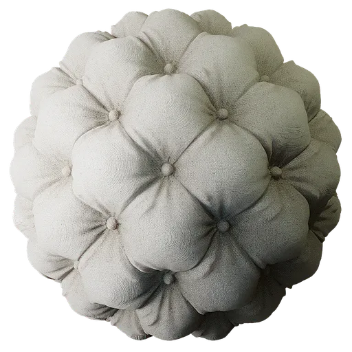 Fabric Deep Buttoning Light Cream Rough