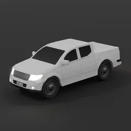 Low Poly White Truck