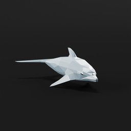 Dolphin in lowpoly style