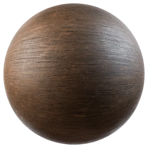 Realistic PBR wood texture for 3D rendering, ideal for architectural models and interior design.