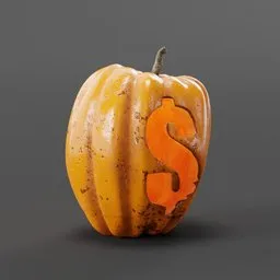 "Get spooked with our Halloween pumpkins 3D model for Blender 3D. Featuring 4k and 8k textures, including a pumpkin with a dollar sign carved into it, perfect for your virtual haunted house. Compatible with Octane Render, Apple Store, Asset Pack, and more. "