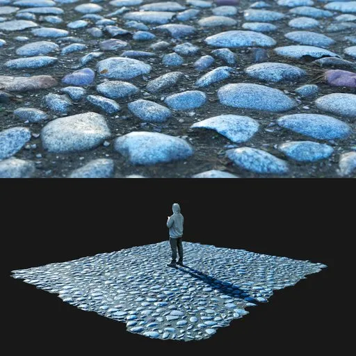 Cobblestone plaza (medium poly)