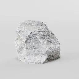 Detailed 3D scan of a realistic stone for Blender, perfect for environmental design, on a clean backdrop.