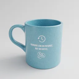 Personalized blue ceramic mug