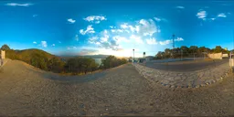 Gravel Lane with Streetlights