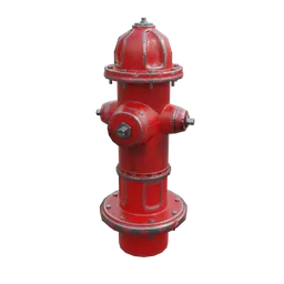 "Highly-detailed 3D model of a red fire hydrant with 4K textures and 1700 quads. Commercially-ready for use in Blender 3D, with shading and relief effects that make it stand out. Perfect for exterior scenes in League of Legends or Fallout 76."