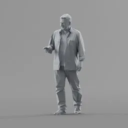 Lowpoly Male Walking