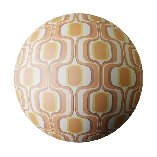 70s Decorative Wallpaper Amber