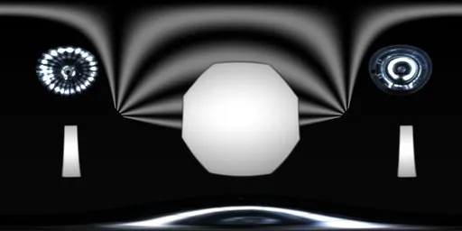 Black and white gradient studio lighting HDR for 3D scene illumination and rendering.