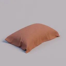 Detailed 3D model of a realistic brown pillow for Blender graphics and rendering.