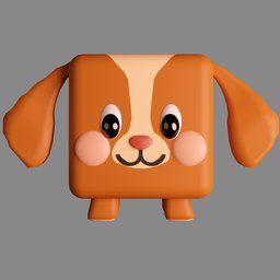 Brown Dog Cube