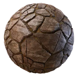 High-resolution PBR Rock Floor texture for 3D modeling in Blender, showcasing weathered stone surfaces.