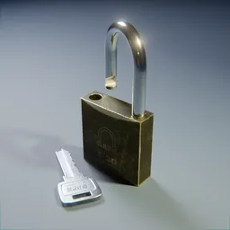 Battered padlock