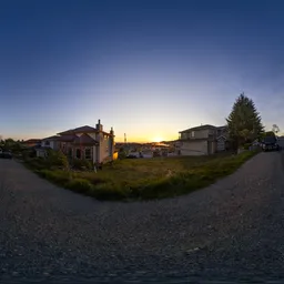 Neighborhood Street Sunset Sky