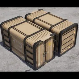 Kitbash Sci-Fi Container Game Asset