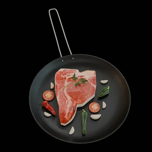 Frying Pan with Homemade Dinner