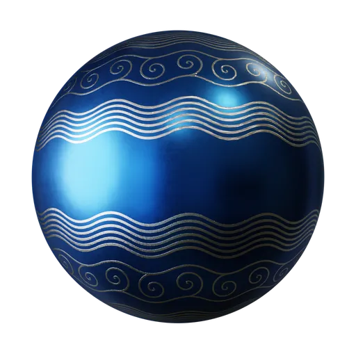 Blue PBR material with ornamental patterns for 3D modeling and Blender landscapes, suitable for various design applications.