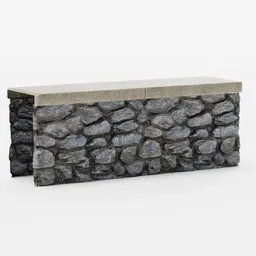 Dark Gray Stone Walling