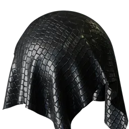Shadow Black Croco Leather
