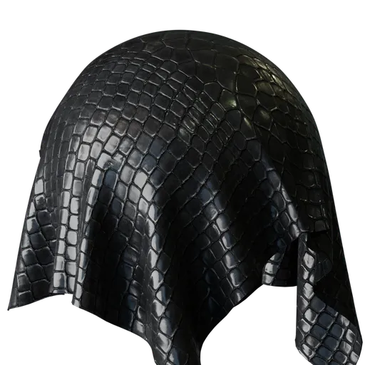 Shadow Black Croco Leather