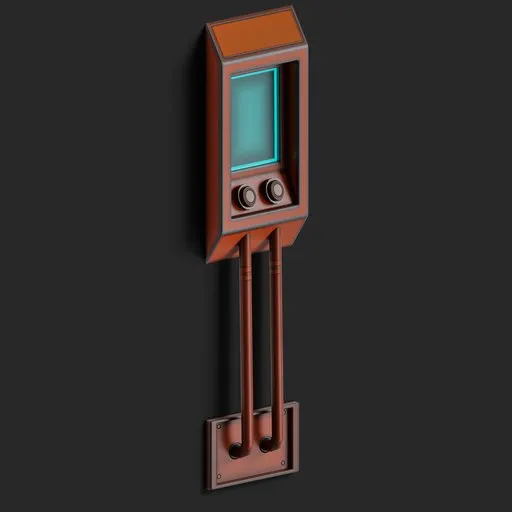 Orange Stylized Sci-Fi Access Panel