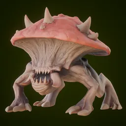 Mushroom Creature Rigged Animated