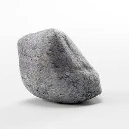 "Realistic 3D river rock model with detailed texture, perfect for Blender landscape rendering."