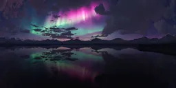 Night Aurora Northern Lights Landscape
