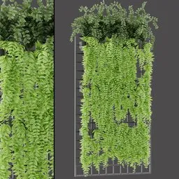 Green Vertical Plant Grid