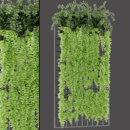 Green Vertical Plant Grid
