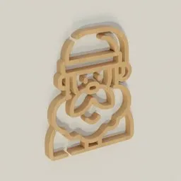 Minimalist Santa Claus Wooden Wall Art