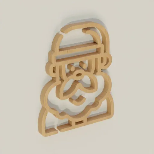 Detailed 3D-printable Santa Claus model optimized for Blender, ideal for festive decor creations.