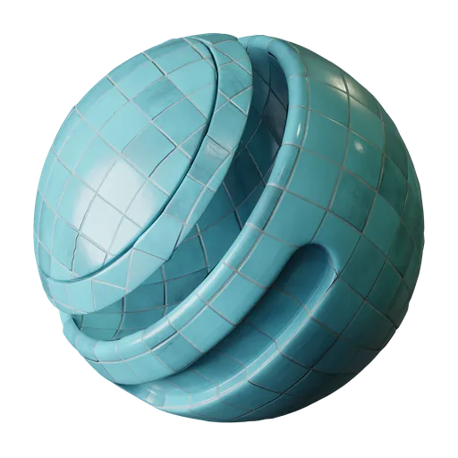 Cyan Mosaic Tiles