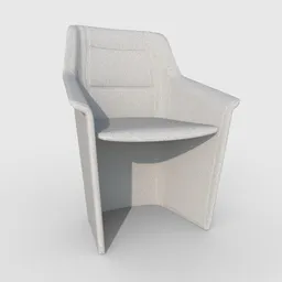 Office Armchair White Fabric