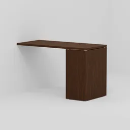 "Get organized with our Wall Mounted Desk Corner in Walnut, a stylish and practical addition to your workspace. This 3D model, created with Blender 3D, features a wooden top and metal base, perfect for a modern and minimal look. Mount it on any corner and maximize your space. "
