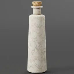 Textured 3D vial model with cork, Blender-ready for vintage, medieval, and fantasy digital scenes.