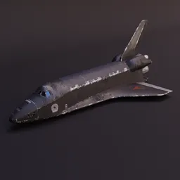 Highly detailed 3D rendering of a space shuttle model for Blender design, suitable for aerospace visualization.