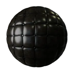 Black quilted leather