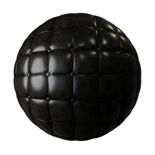Black quilted leather
