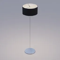 Detailed 3D model of a modern standing floor lamp, ideal for interior design renderings in Blender.