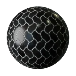 Black decorative tiles