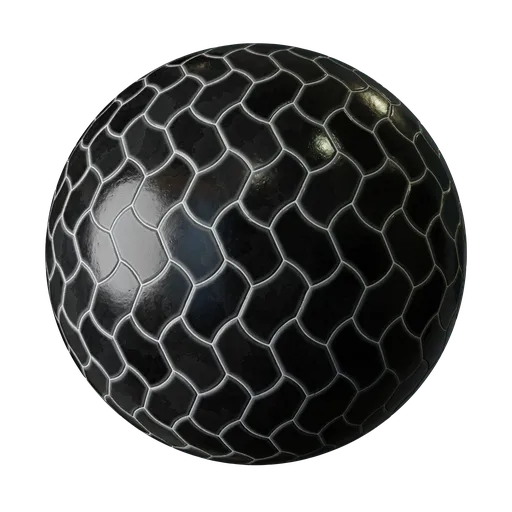 Black decorative tiles